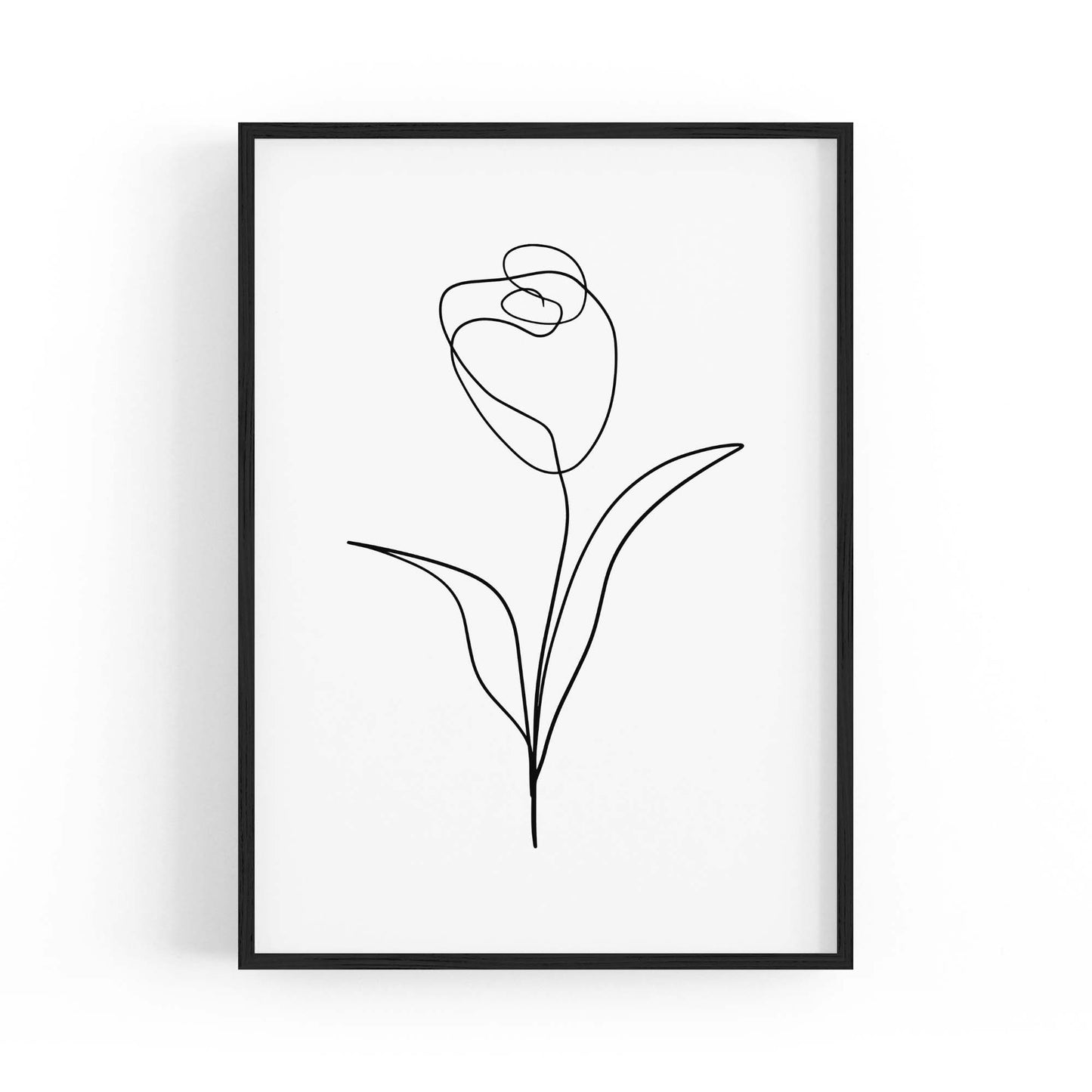 Minimal Floral Drawing Flower Abstract Wall Art #26 - The Affordable Art Company
