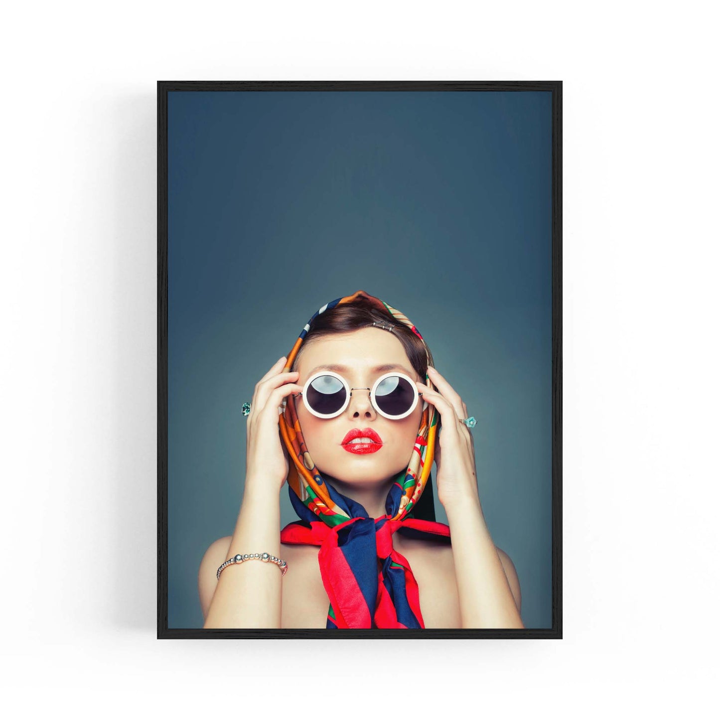 Fashion Model Sunglasses Photograph Chic Wall Art - The Affordable Art Company