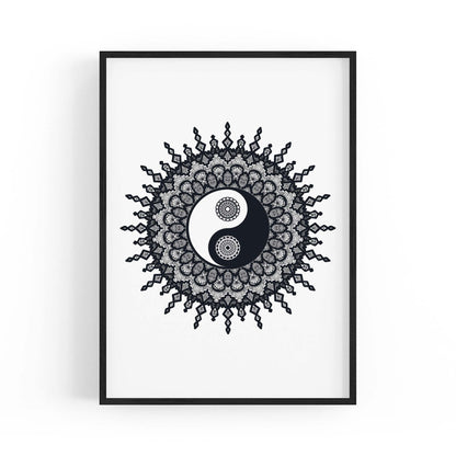 Yin Yang Mandala Calming Yoga Buddist Wall Art #10 - The Affordable Art Company