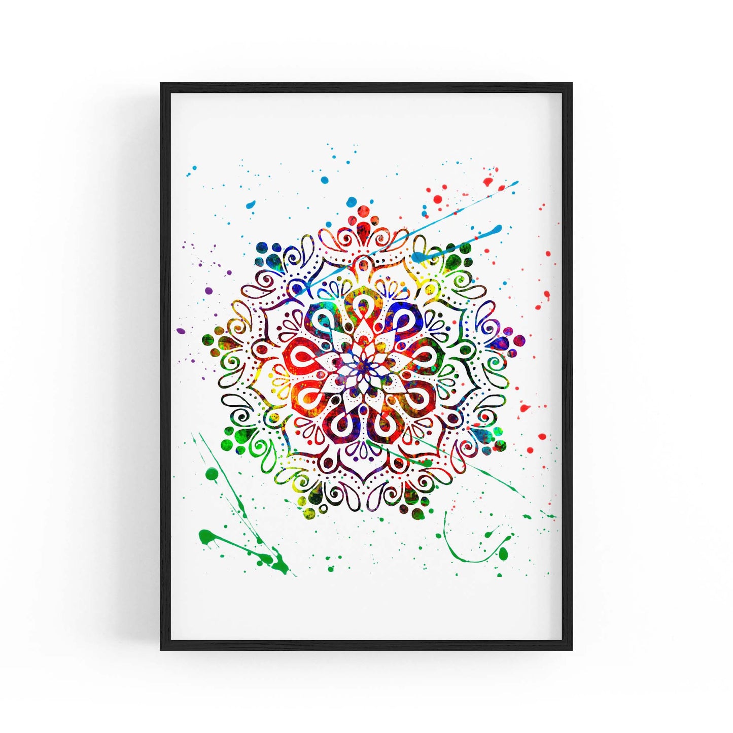 Calming Mandala Yoga Buddhist Wall Art - The Affordable Art Company