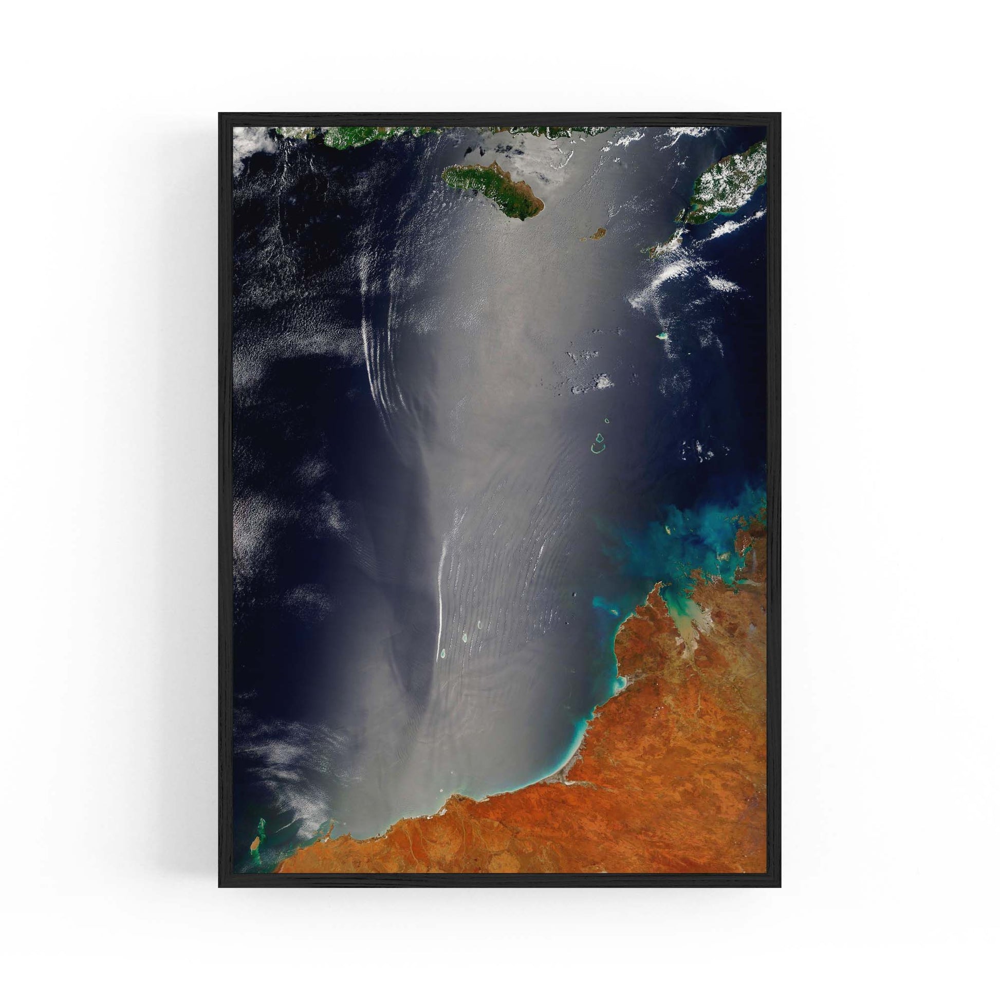 Shark Bay, Australia Satellite Wall Art #2 - The Affordable Art Company