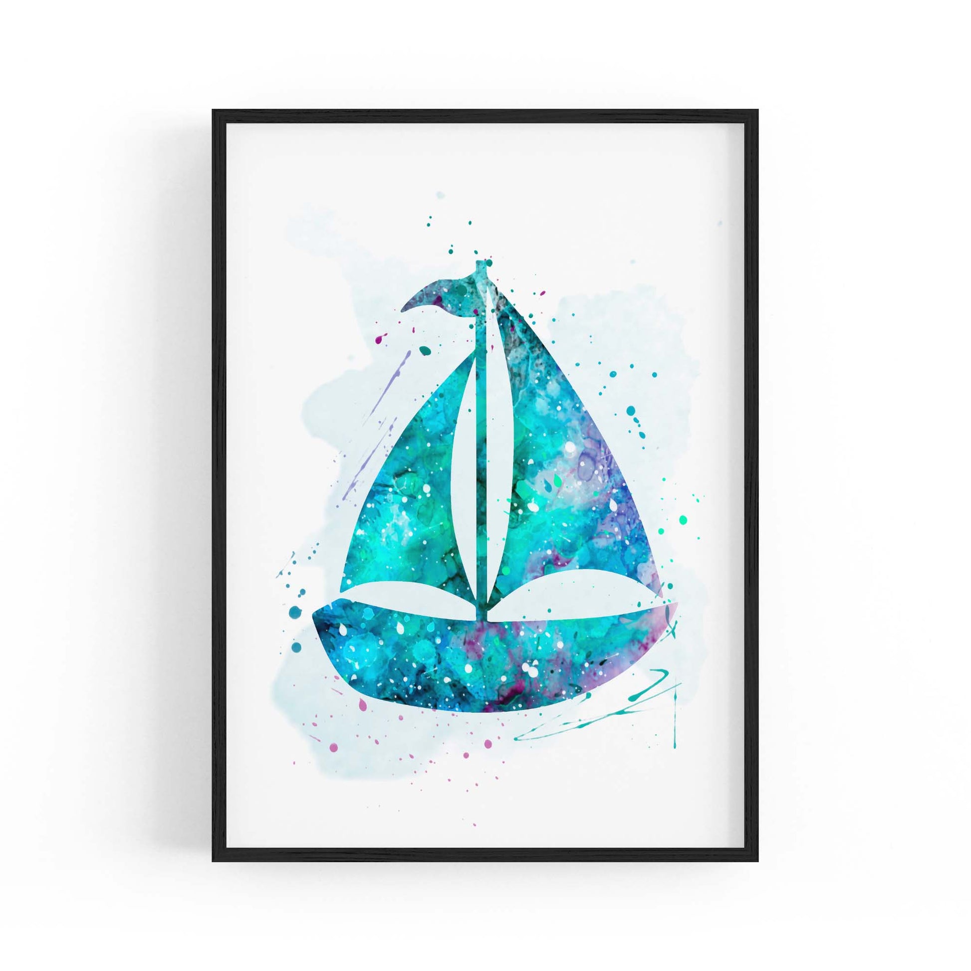 Sail Boat Coastal Painting Nautical Coast Wall Art - The Affordable Art Company