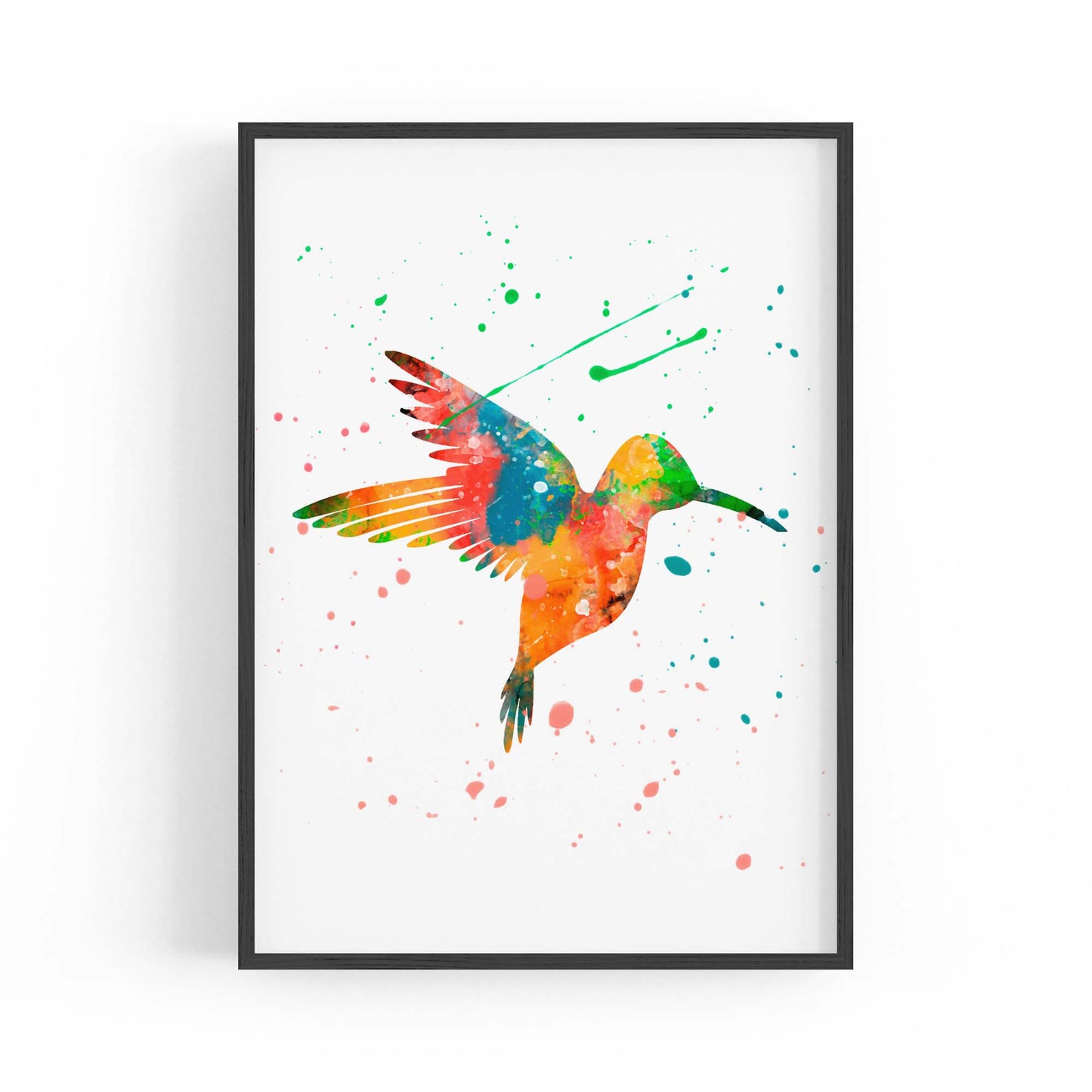 Watercolour Hummingbird Bird Nursery Wall Art #1 - The Affordable Art Company