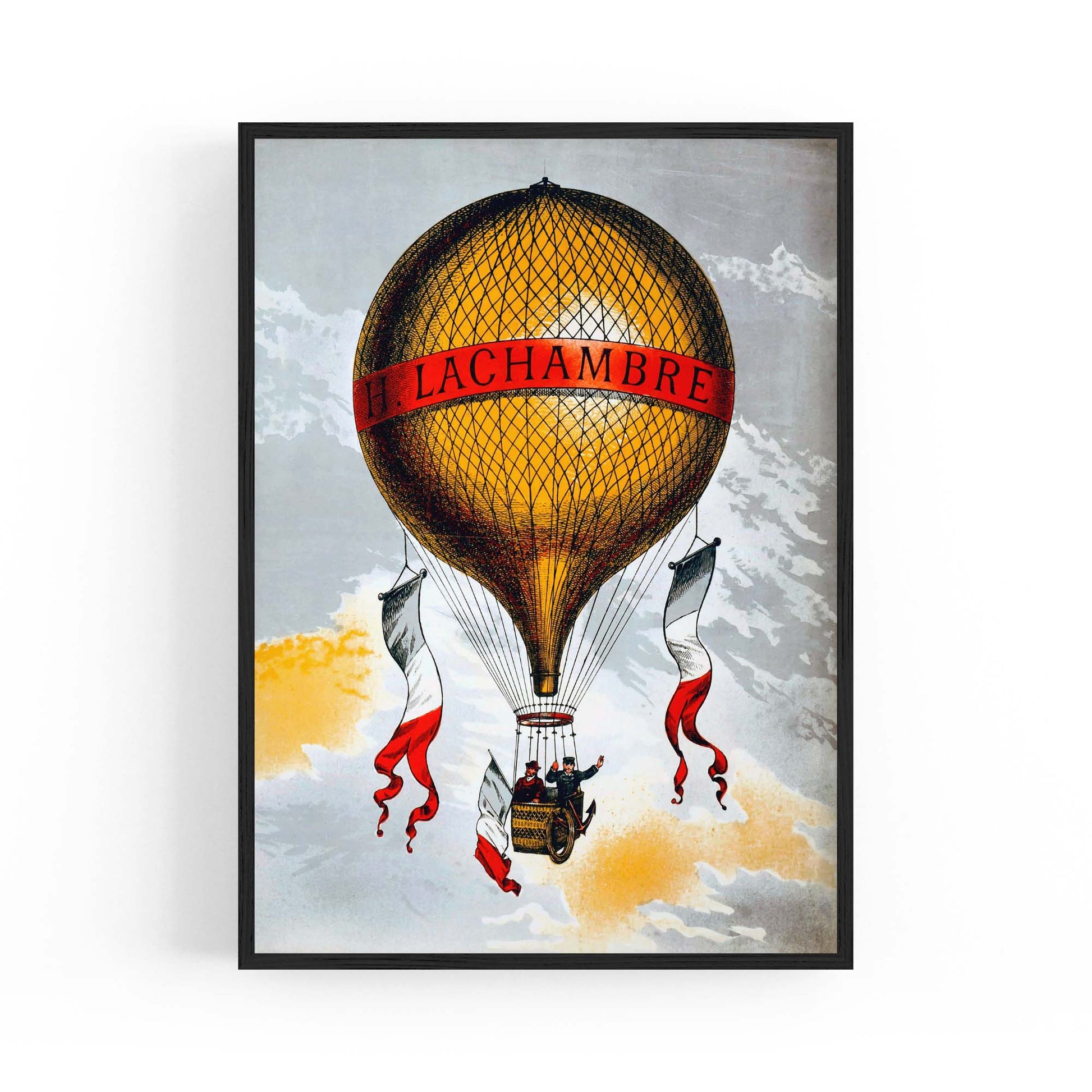 H Chambre Balloon Vintage Advert Wall Art - The Affordable Art Company