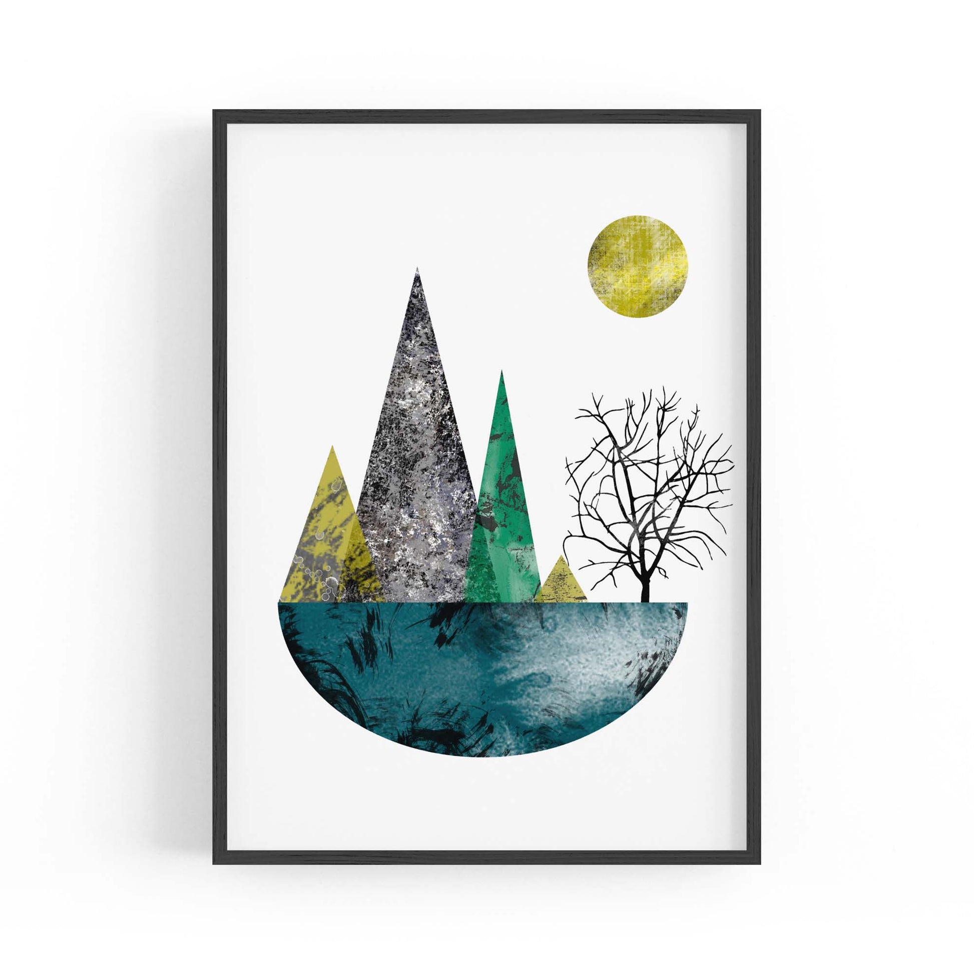 Scandi Circle Landscape Kitchen Minimal Wall Art #1 - The Affordable Art Company