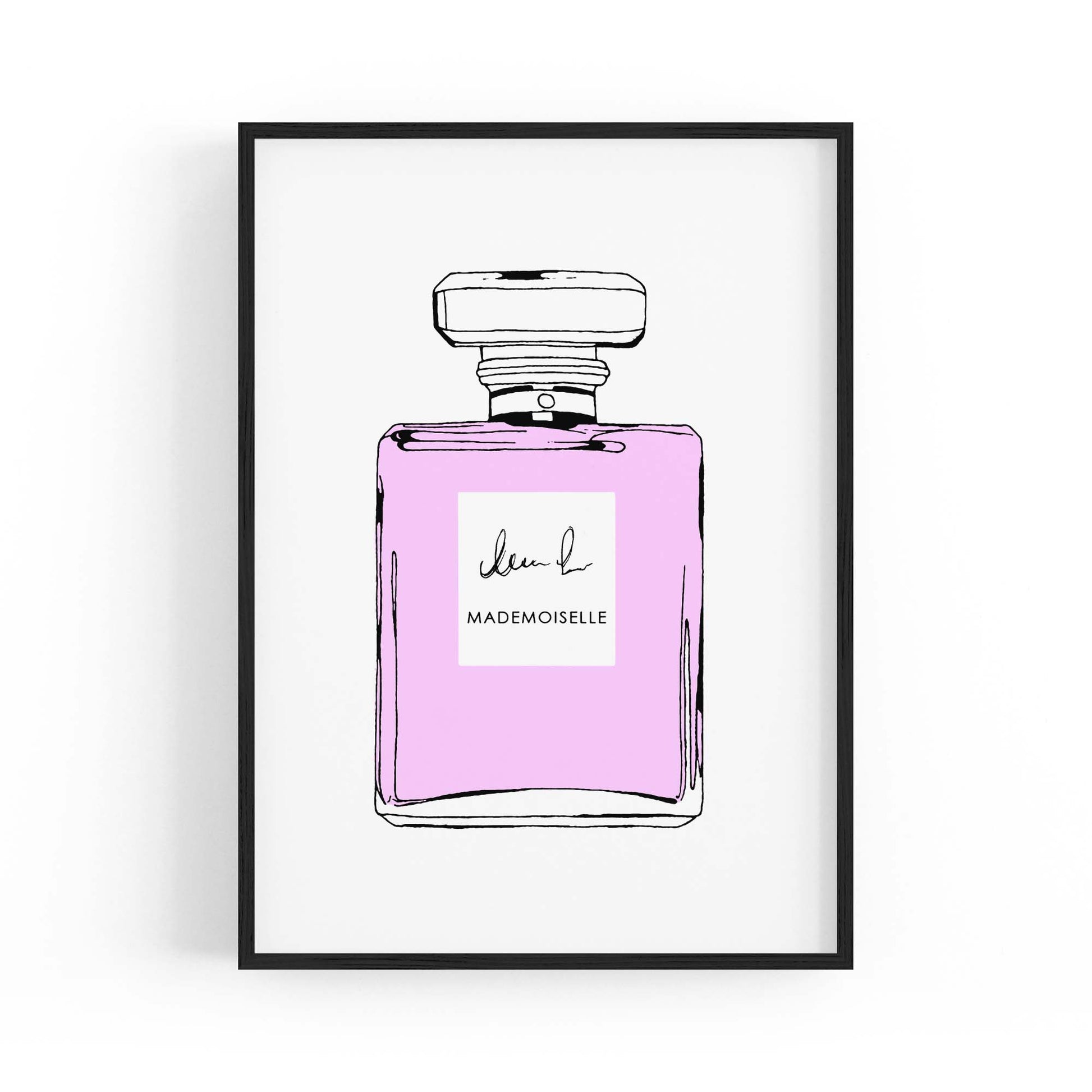 Violet Minimal Perfume Bottle Fashion Wall Art - The Affordable Art Company