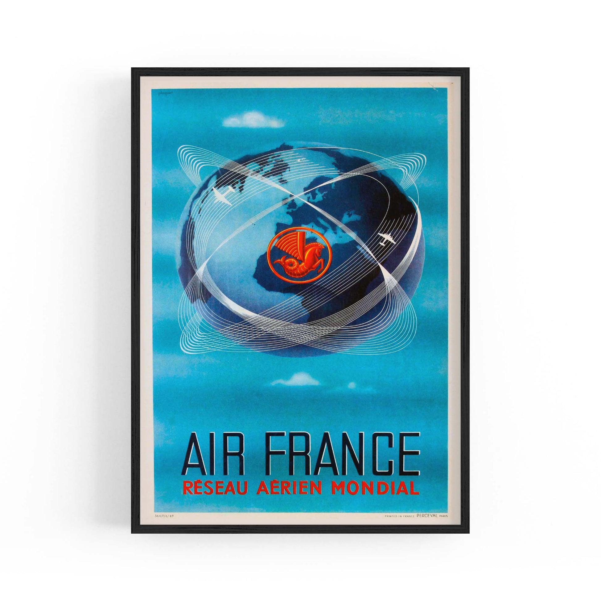 Air France - World Travel Vintage Advert Wall Art - The Affordable Art Company