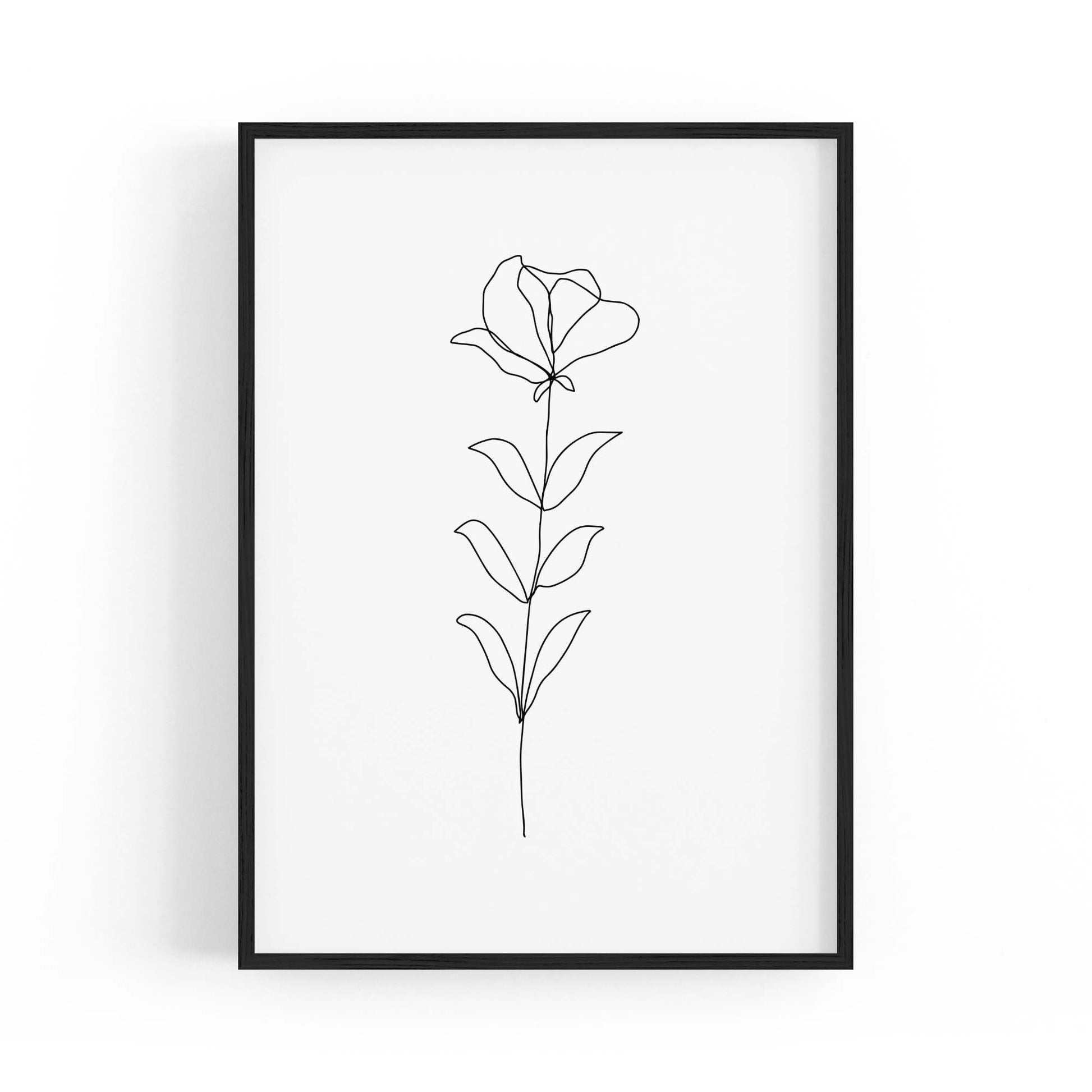 Minimal Floral Drawing Flower Abstract Wall Art #39 - The Affordable Art Company