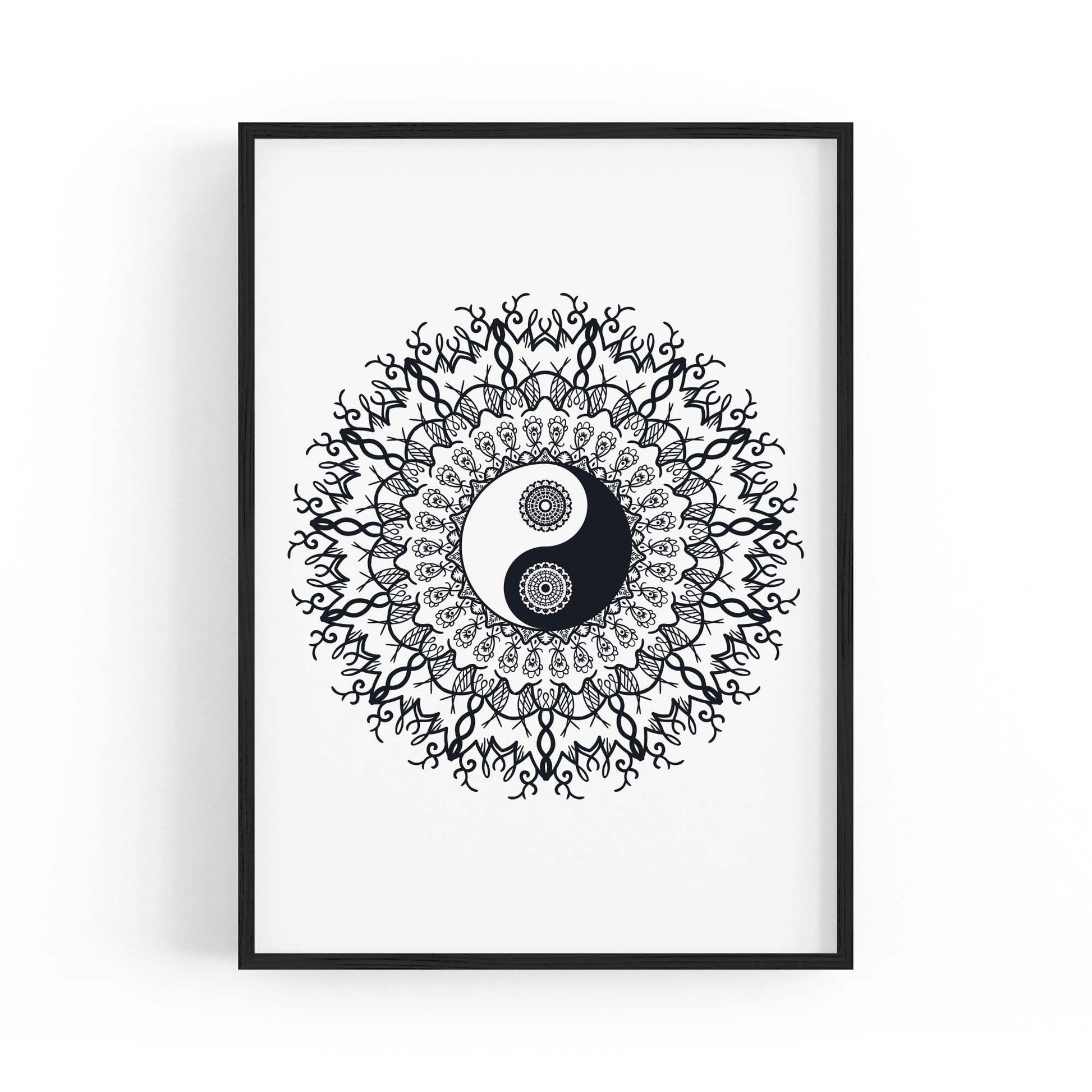 Yin Yang Mandala Calming Yoga Buddist Wall Art #4 - The Affordable Art Company