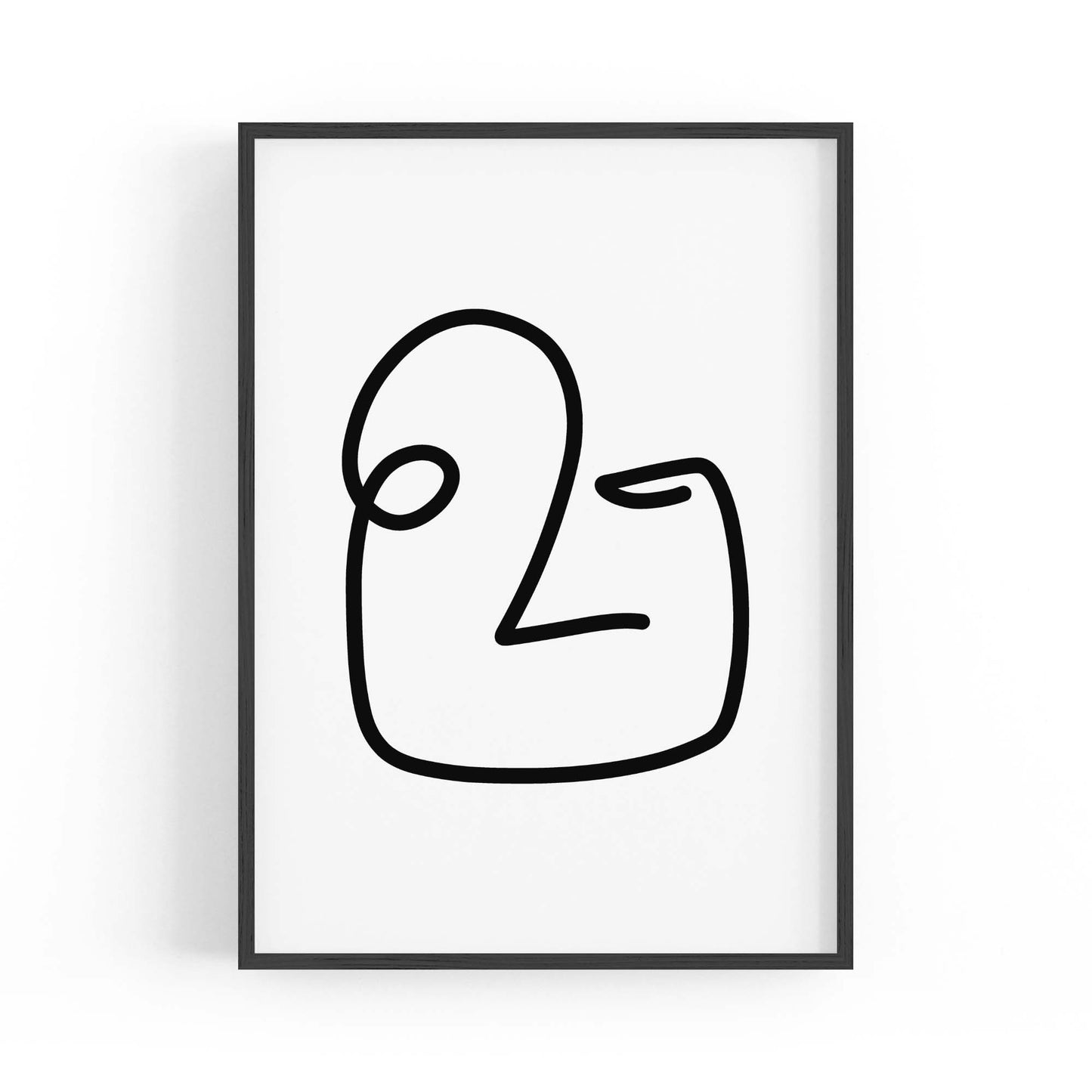 Minimal Abstract Line Face Modern Wall Art #1 - The Affordable Art Company