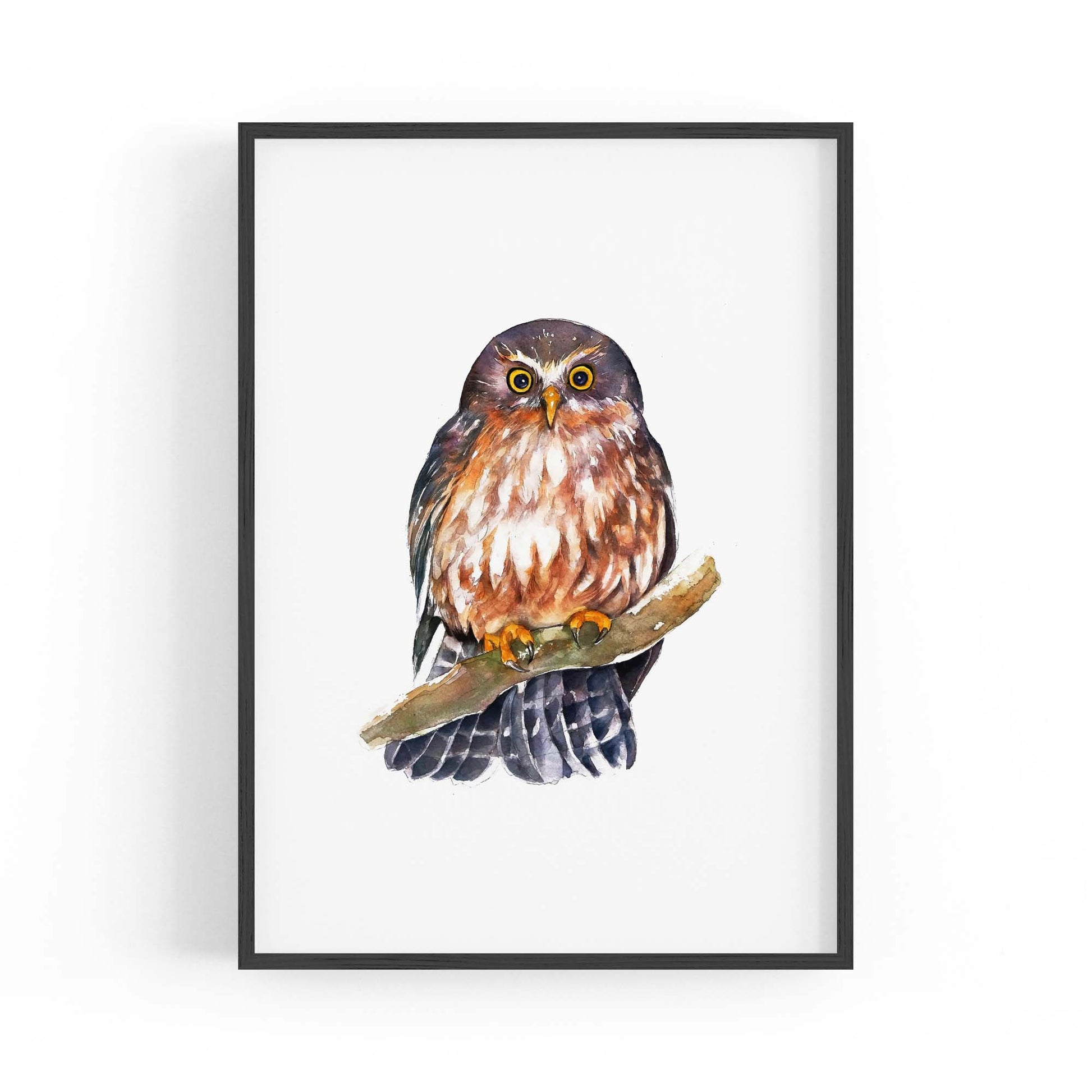 Watercolour Owl Painting Animal Nursery Wall Art - The Affordable Art Company