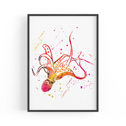 Cute Squid Painting Sealife Nursery Wall Art - The Affordable Art Company