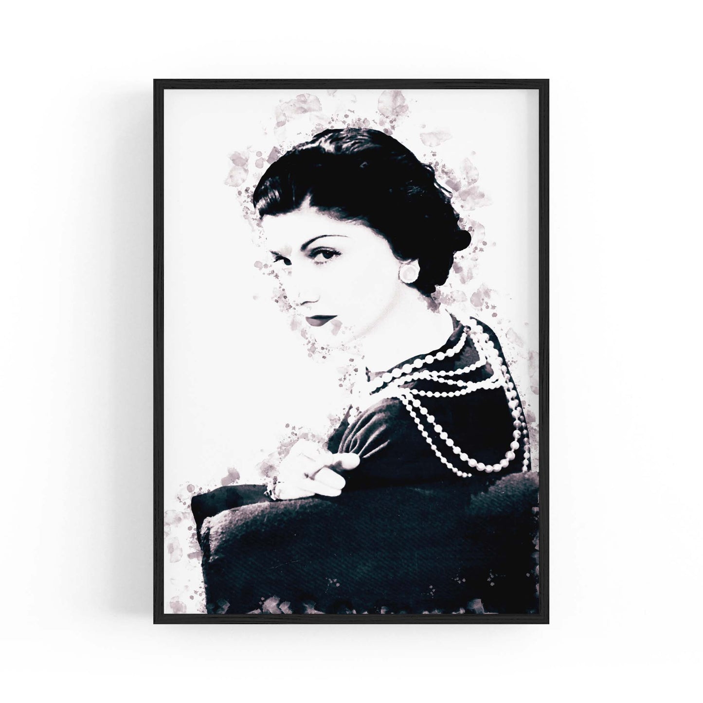 Coco Chanel Portrait Fashion Girls Bedroom Wall Art - The Affordable Art Company