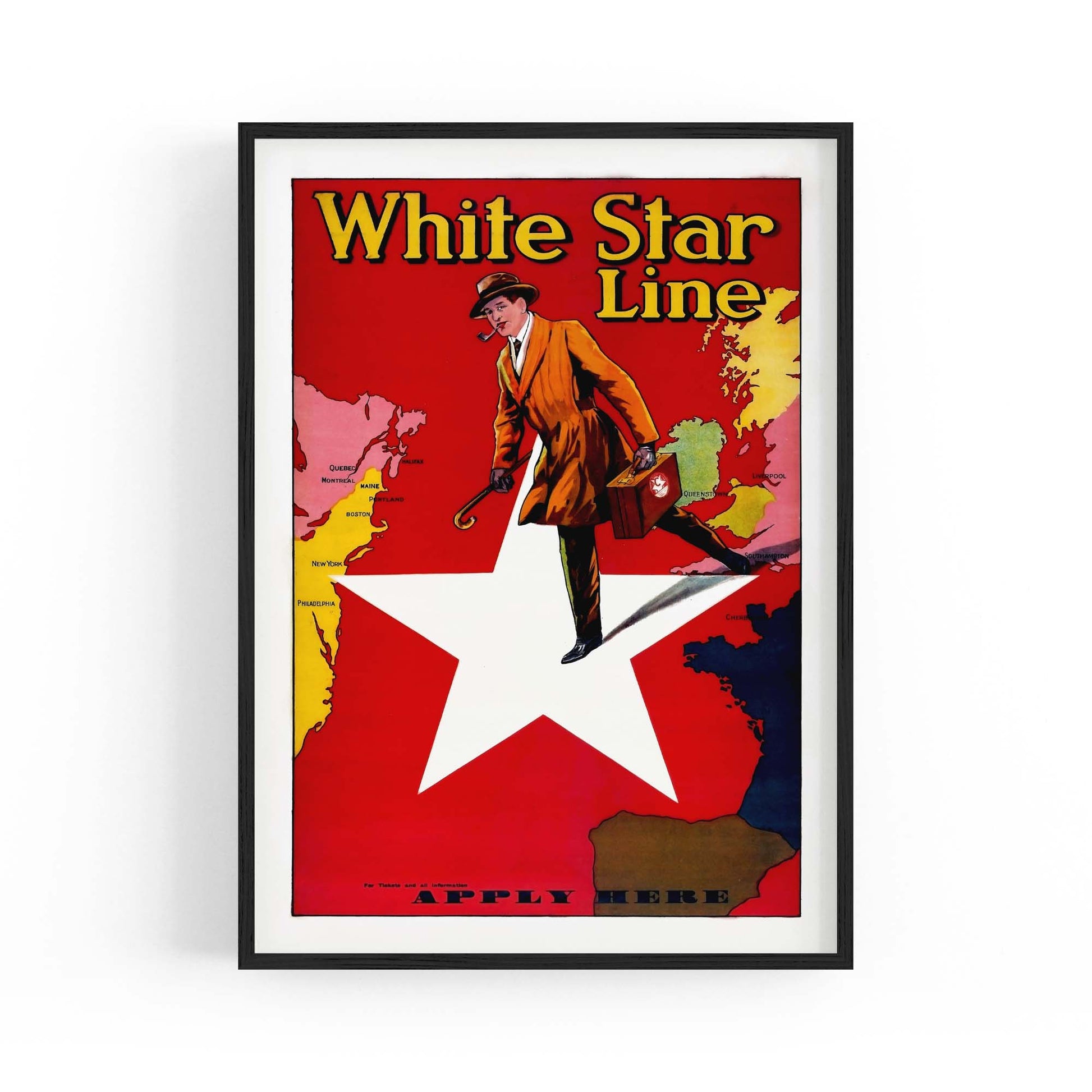 White Star Line Vintage Shipping Advert Wall Art #4 - The Affordable Art Company