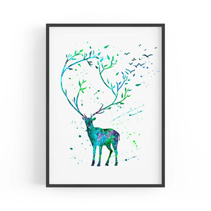 Cute Deer Woodland Animal Nursery Wall Art #2 - The Affordable Art Company