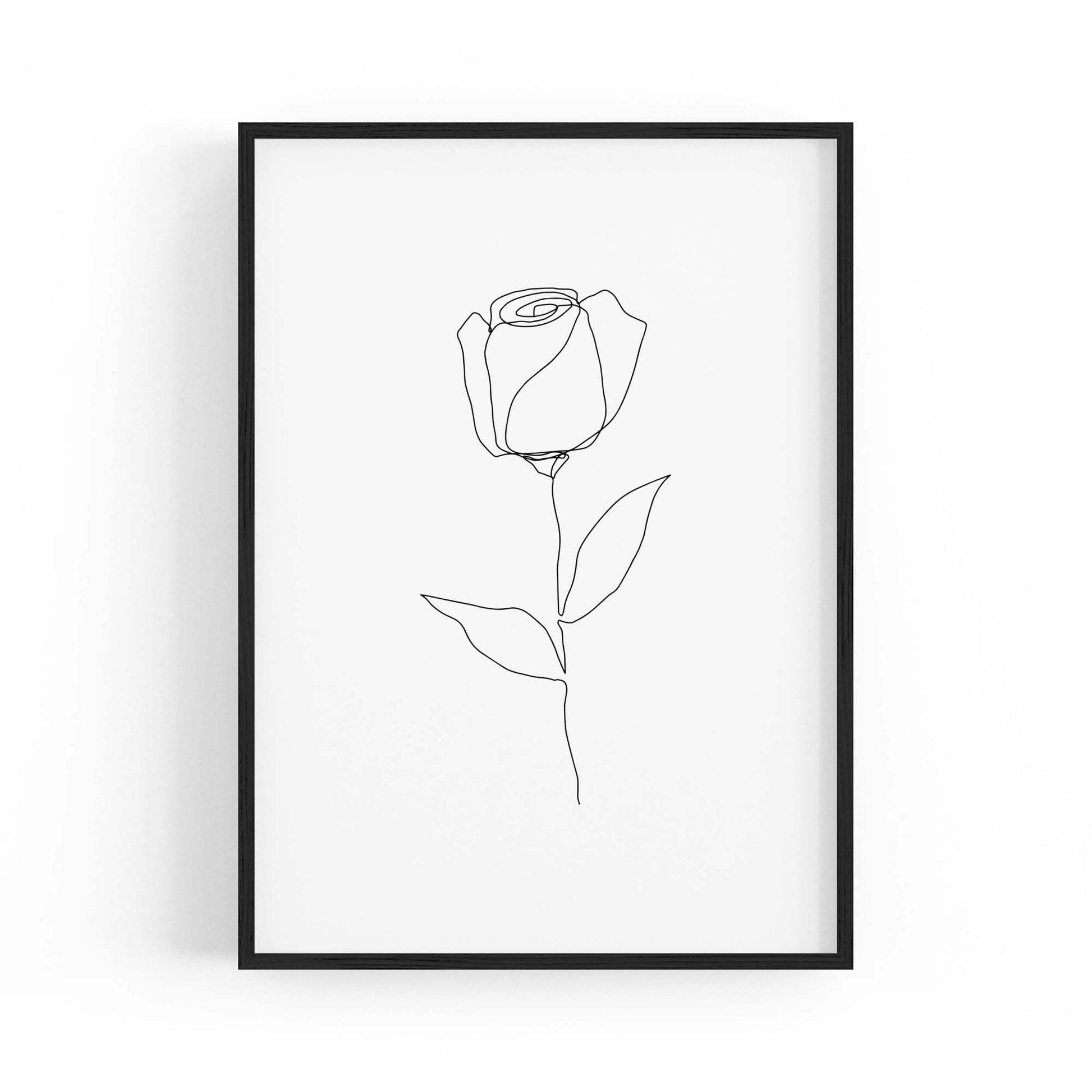 Minimal Floral Drawing Flower Abstract Wall Art #4 - The Affordable Art Company