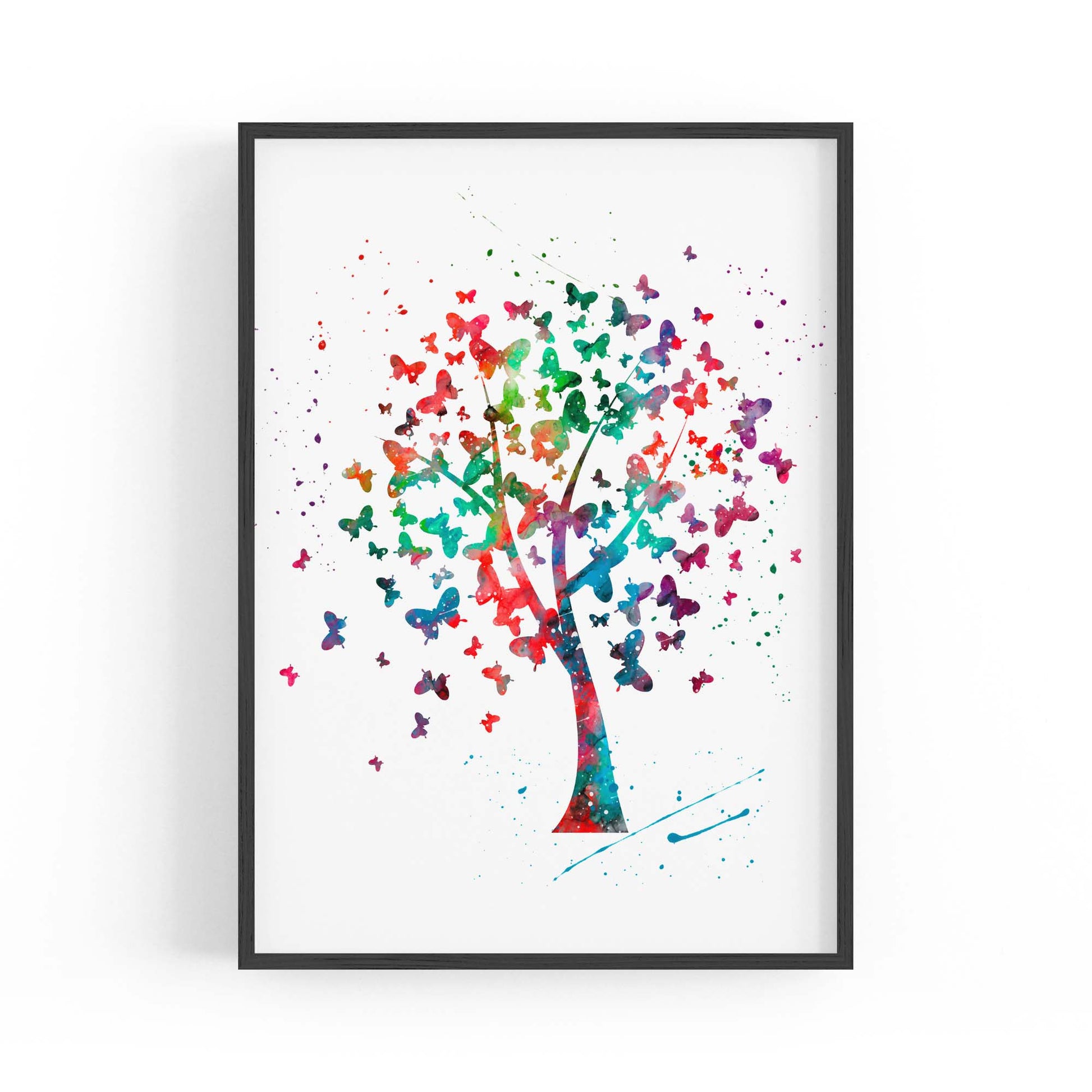 Butterfly Tree Cute Nursery Baby Toddler Wall Art - The Affordable Art Company