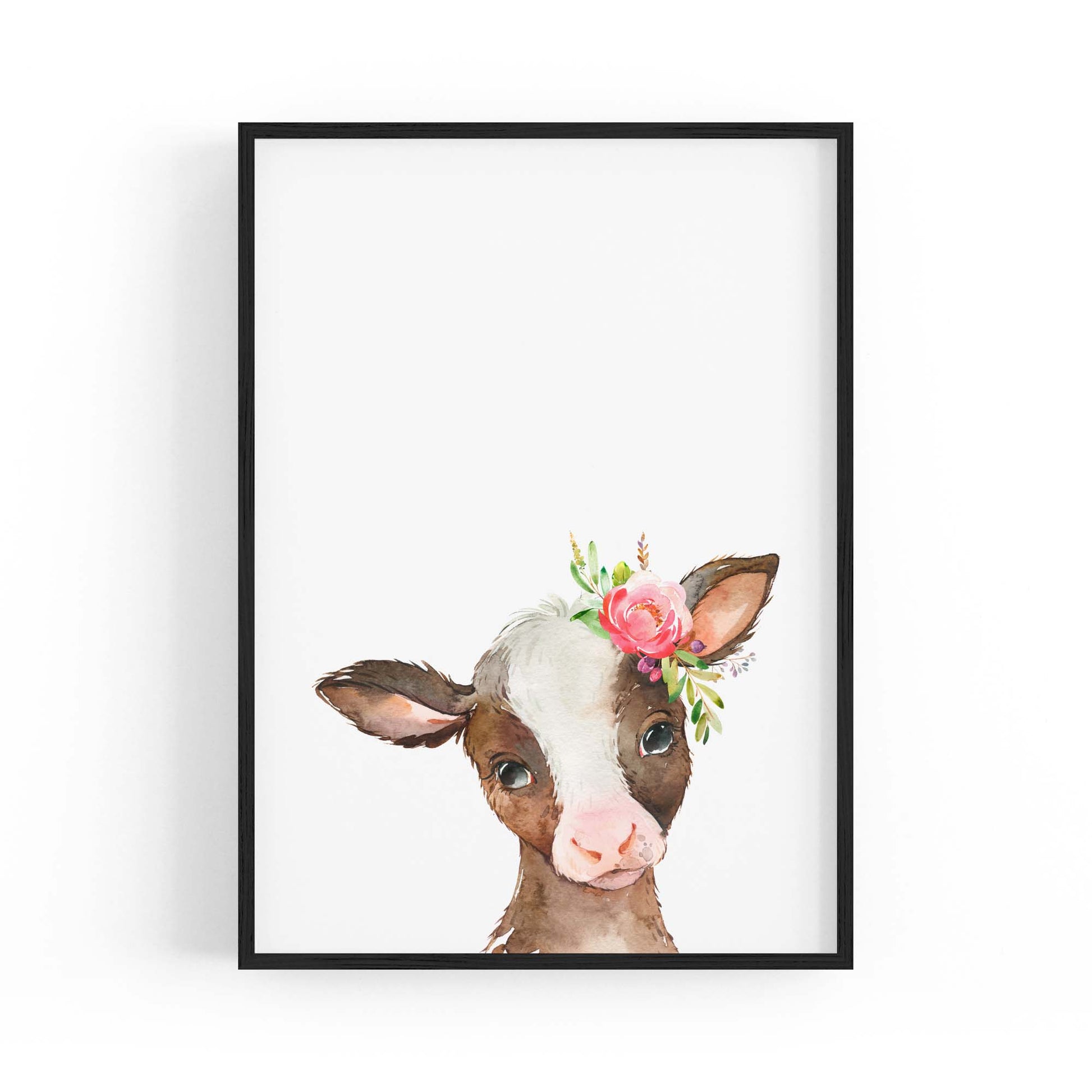 Cute Baby Cow Nursery Animal Gift Wall Art #2 - The Affordable Art Company