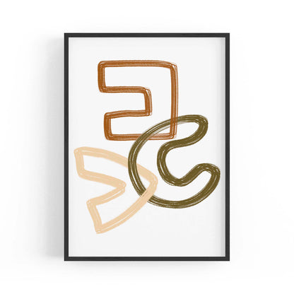 Modern Minimal Abstract Line Shapes Wall Art - The Affordable Art Company