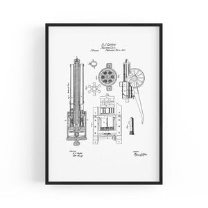 Vintage Machine Gun Patent Wall Art #2 - The Affordable Art Company