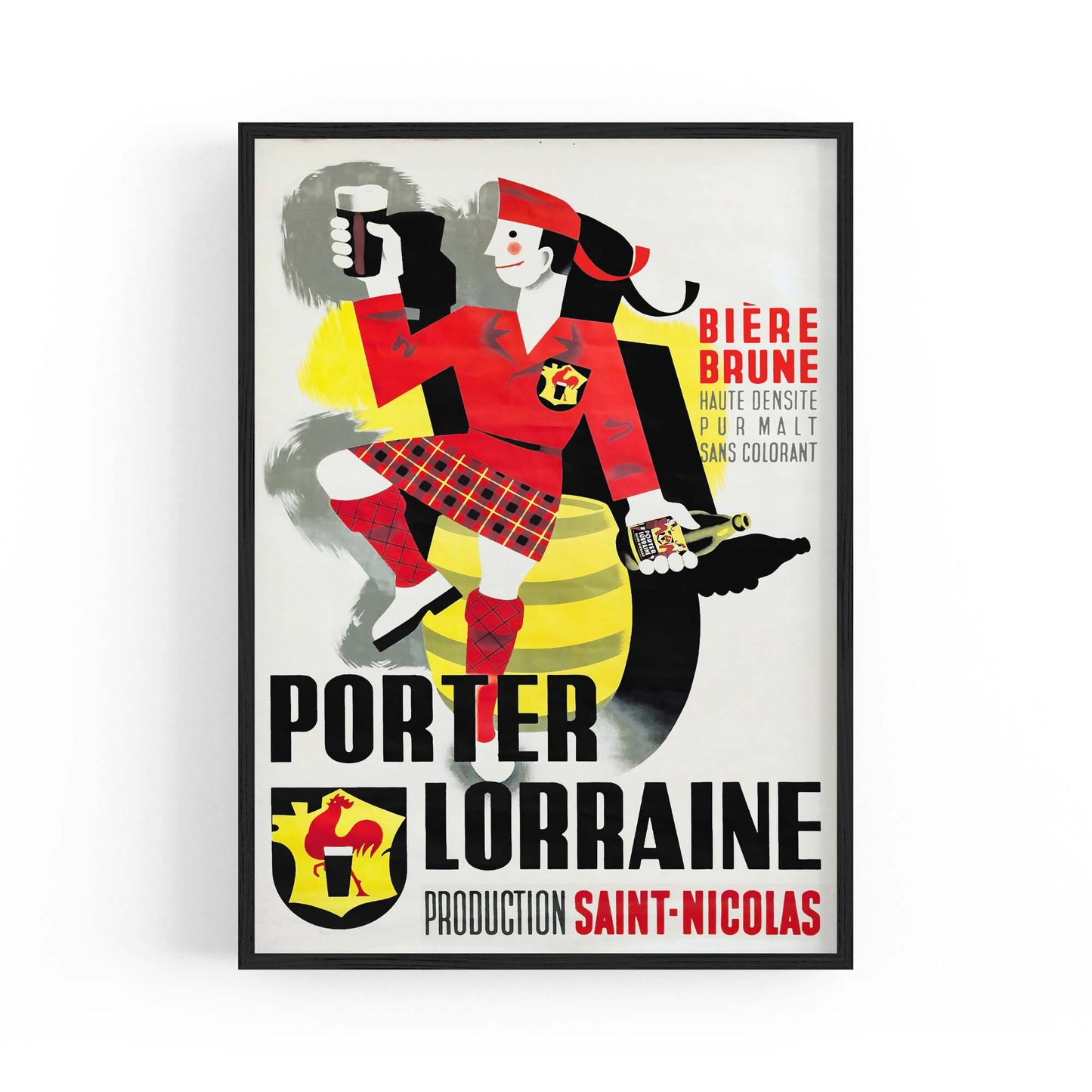 Porter Lorraine Vintage Drinks Advert Wall Art - The Affordable Art Company