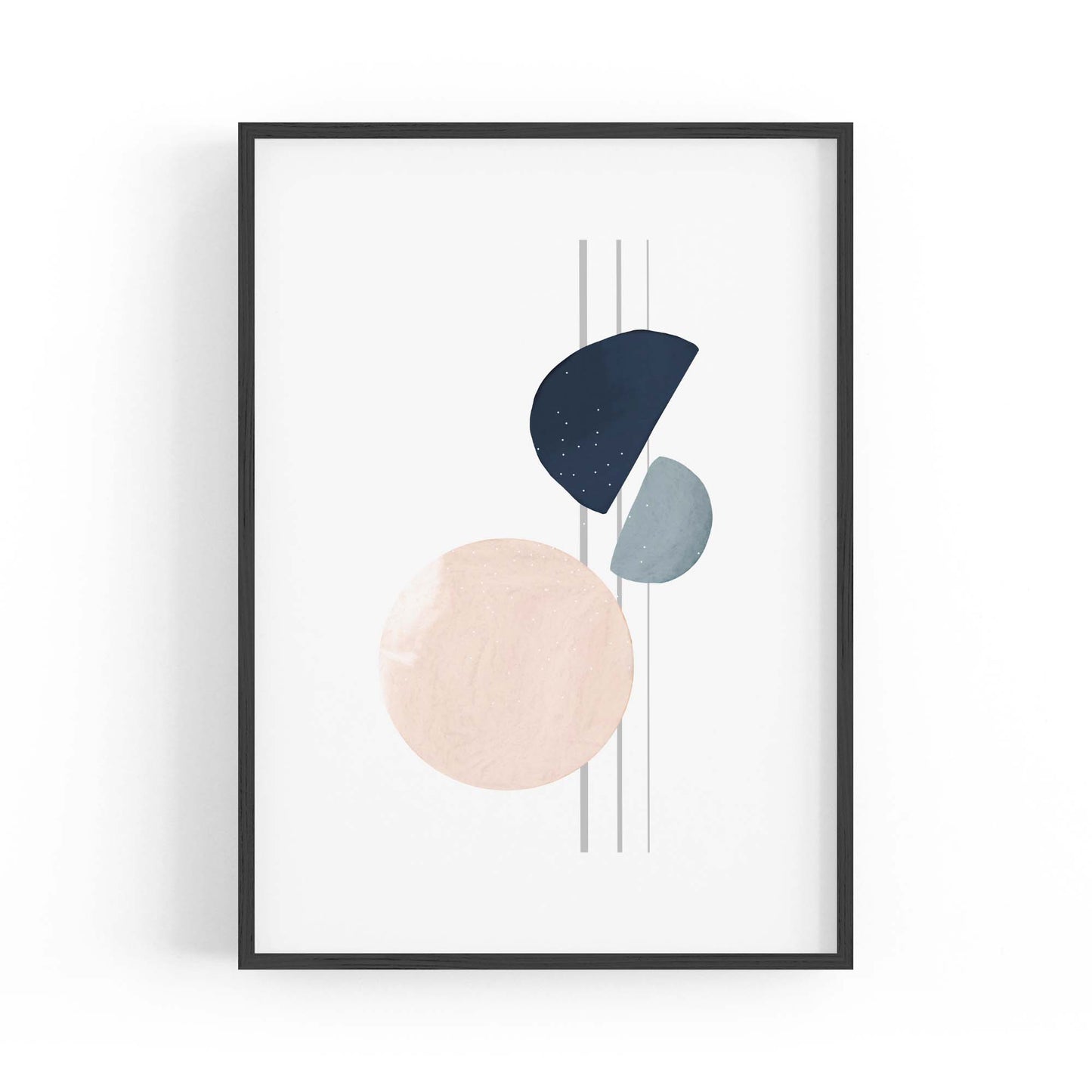 Blue Abstract Painting Minimal Modern Wall Art #17 - The Affordable Art Company