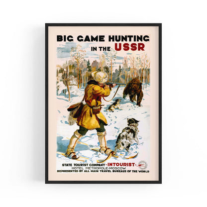 Big Game Hunting in the USSR Vintage Wall Art - The Affordable Art Company