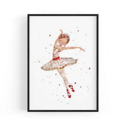 White Ballerina Girls Bedroom Ballet Wall Art #1 - The Affordable Art Company