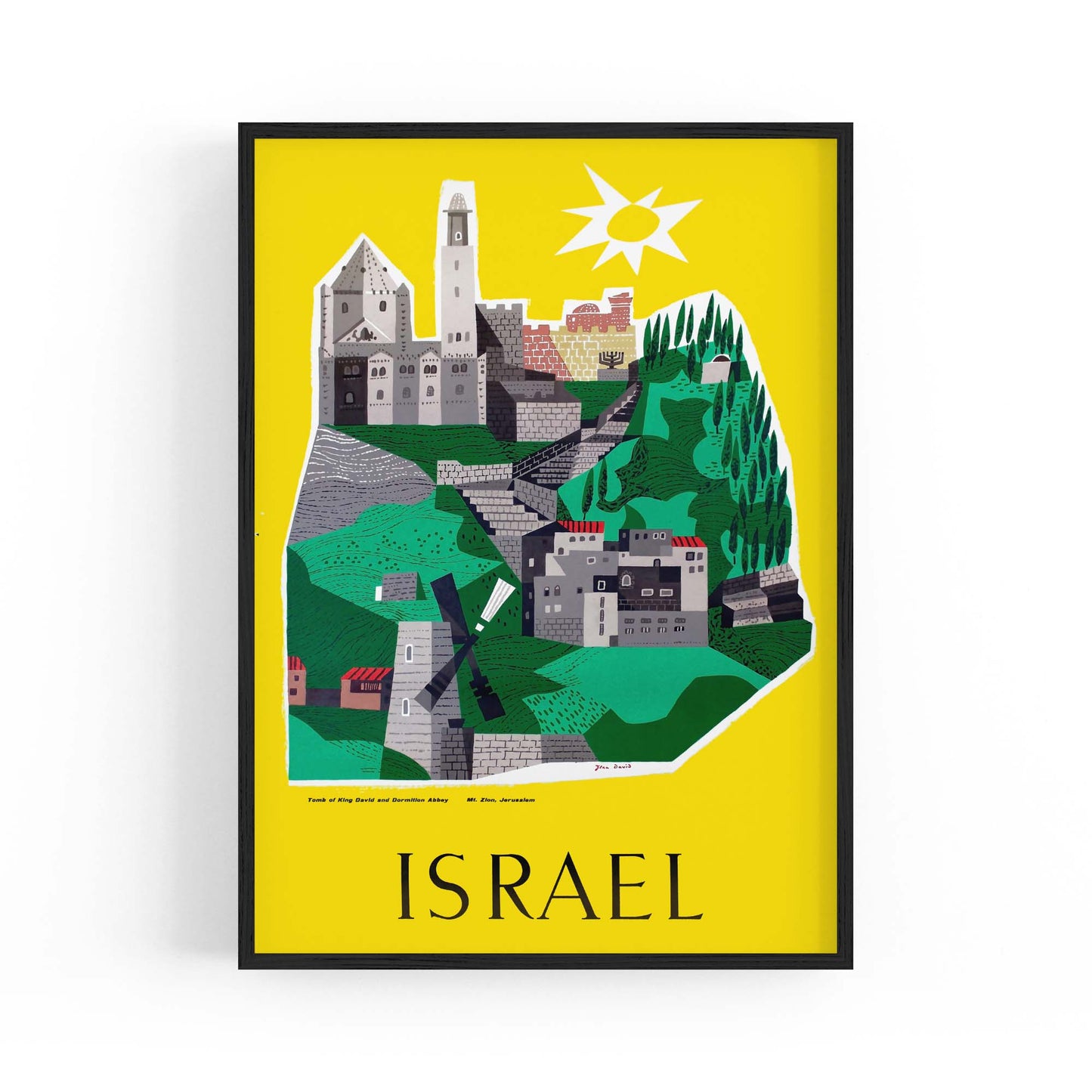 Israel Vintage Travel Advert Wall Art - The Affordable Art Company