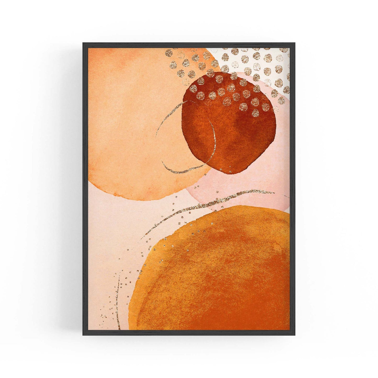Abstract Modern Watercolour Shapes Painting Wall Art #1 - The Affordable Art Company