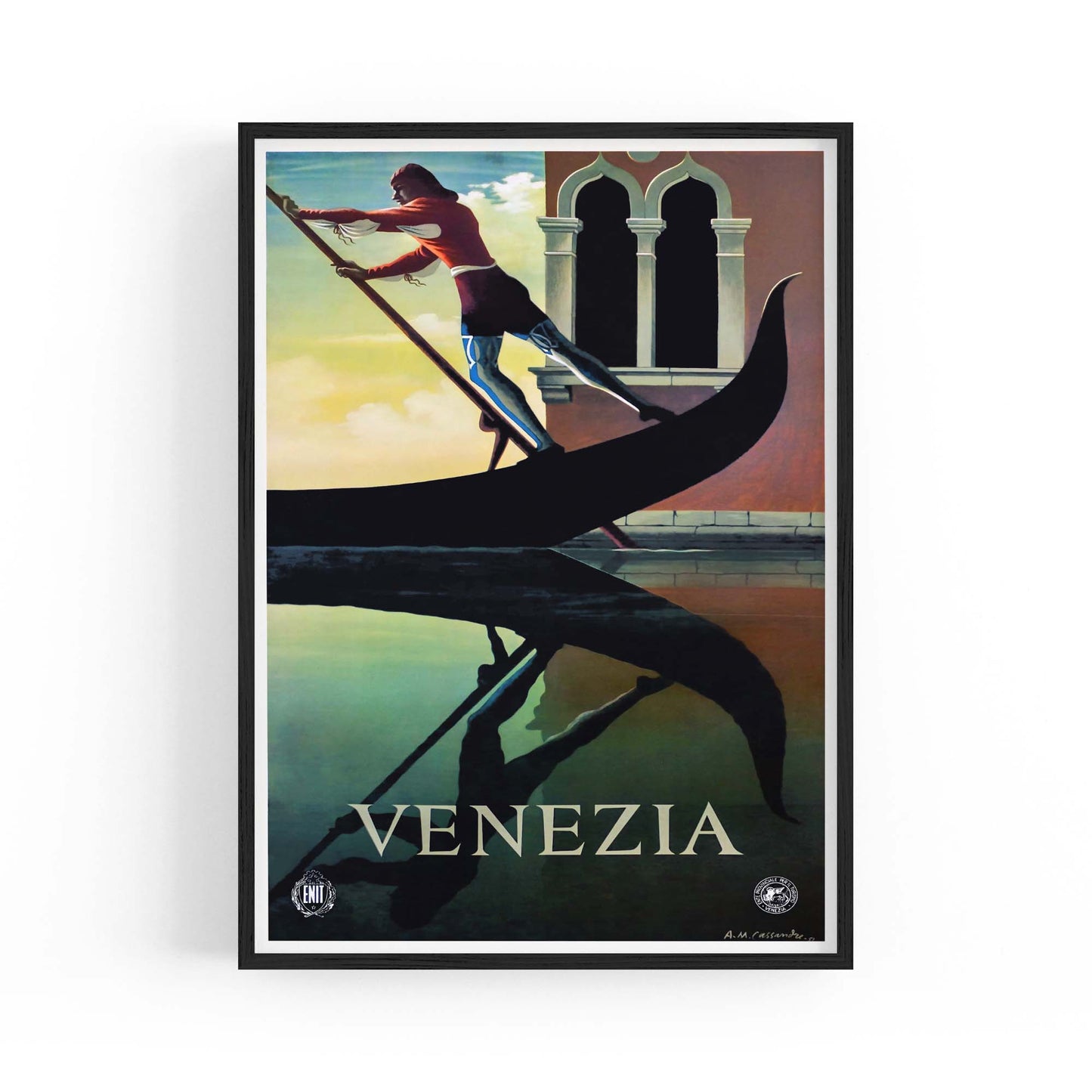 Venice Italy Vintage Travel Advert Wall Art - The Affordable Art Company