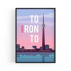 Retro Toronto Canada Vintage Travel Wall Art - The Affordable Art Company