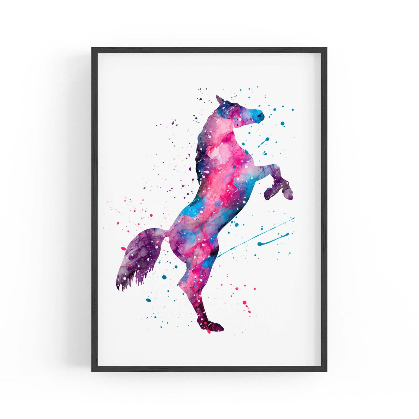 Horse Painting Girls Bedroom Colourful Wall Art #5 - The Affordable Art Company