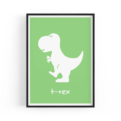 T-Rex Dinosaur Boys Bedroom Nursery Wall Art - The Affordable Art Company