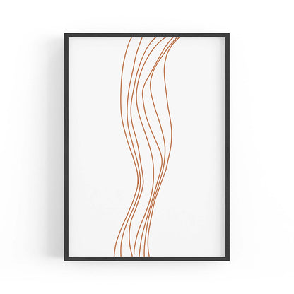 Minimal Waves Line Abstract Wall Art #5 - The Affordable Art Company