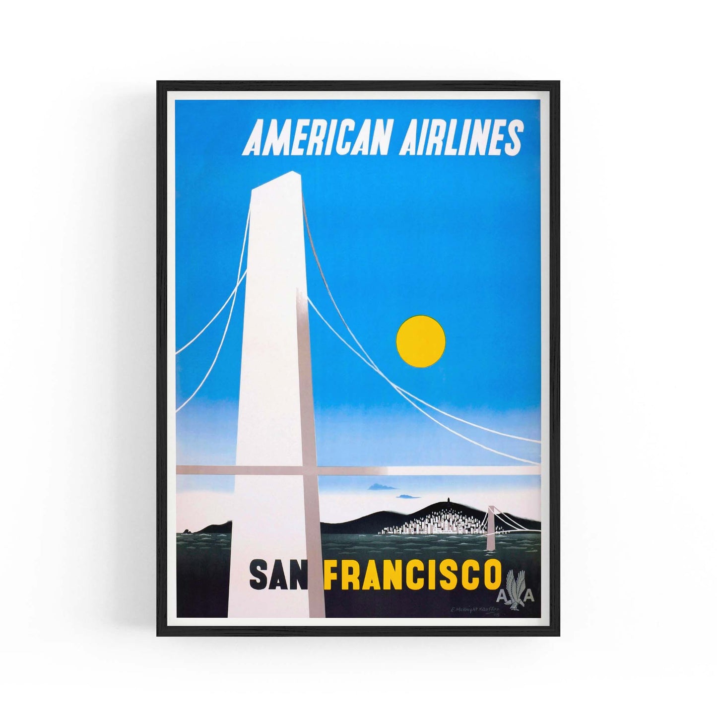 American Airlines - San Francisco Vintage Wall Art - The Affordable Art Company