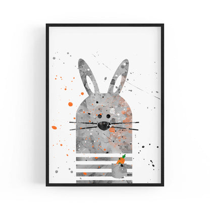 Rabbit Nursery Cartoon Cute Baby Wall Art #1 - The Affordable Art Company