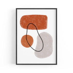 Modern Abstract Shape Minimal Retro Wall Art #3 - The Affordable Art Company