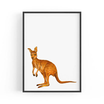 Australian Red Kangaroo Painting Animal Nursery Art - The Affordable Art Company