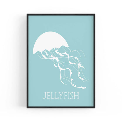 Jellyfish Cartoon Nursery Babys Bedroom Wall Art - The Affordable Art Company