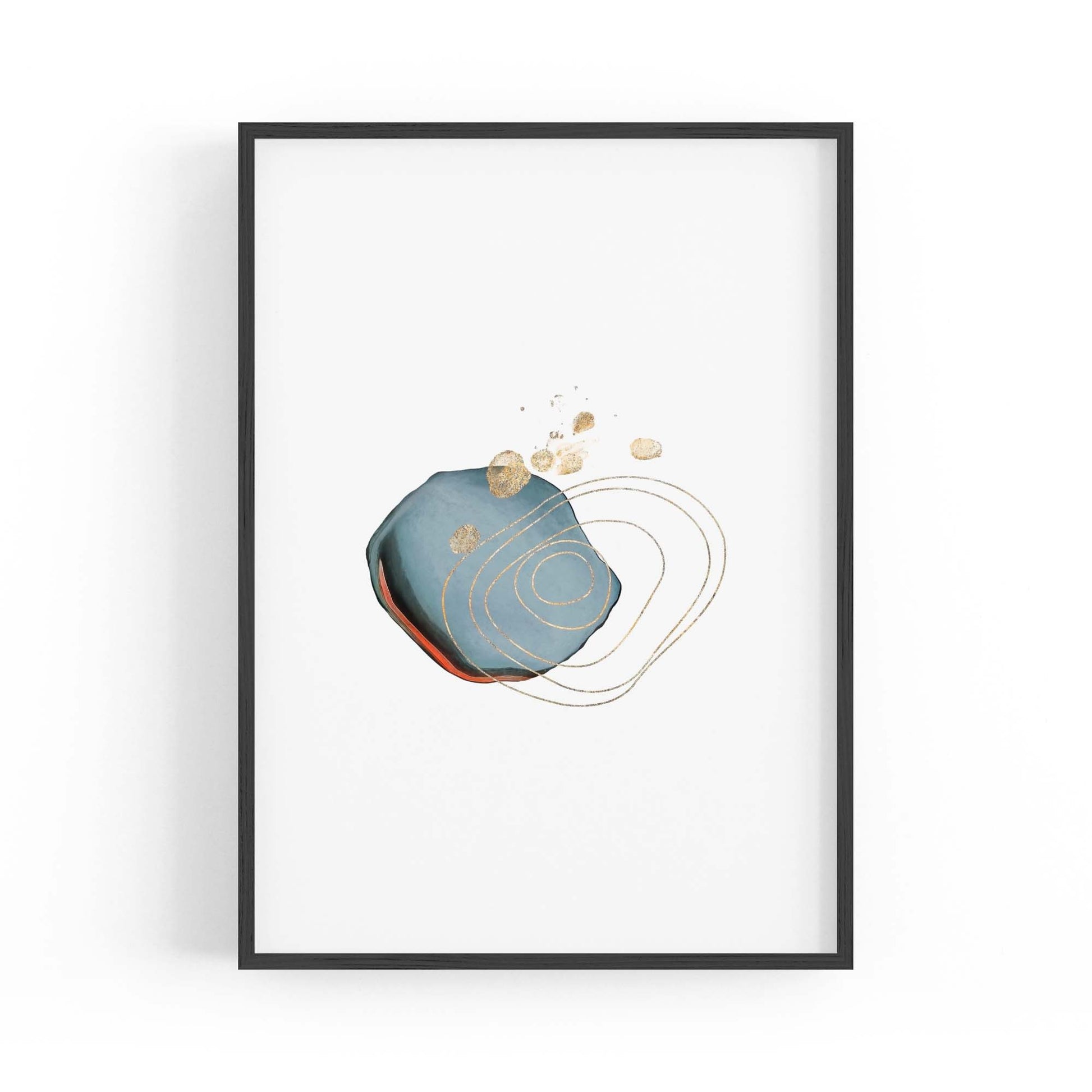 Blue Abstract Painting Minimal Modern Wall Art #6 - The Affordable Art Company