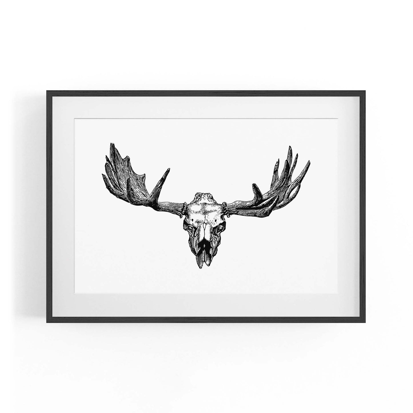 Elk Antlers Hunting Trophy Man Cave Wall Art - The Affordable Art Company