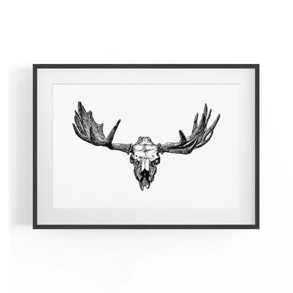 Elk Antlers Hunting Trophy Man Cave Wall Art - The Affordable Art Company