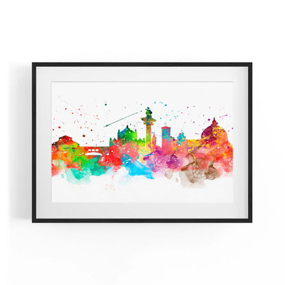 Florence Italy Painting Colourful Cityscape Wall Art - The Affordable Art Company