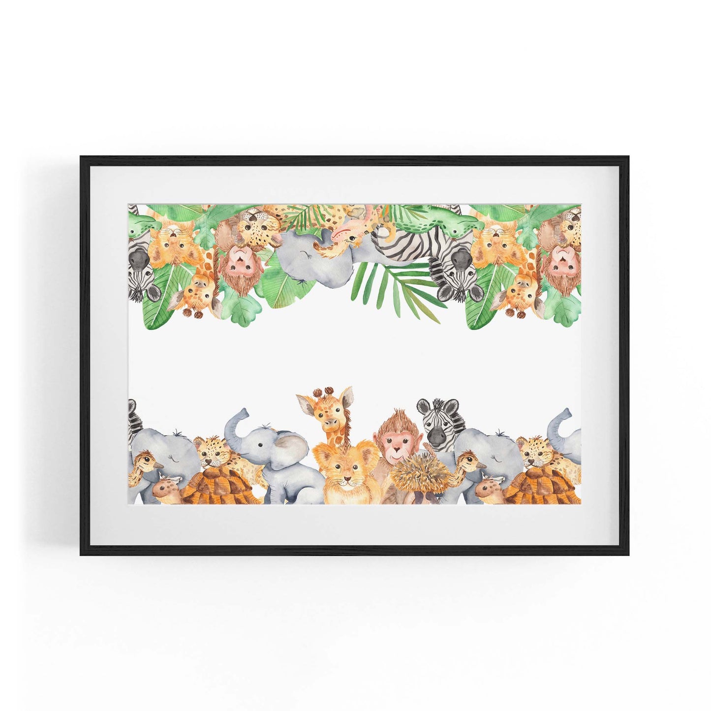 Safari Animal Group Painting Nursery Wall Art #1 - The Affordable Art Company