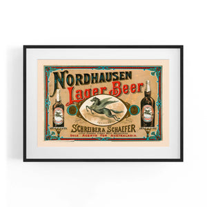Nordhausen Lager Beer Melbourne Vintage Wall Art - The Affordable Art Company