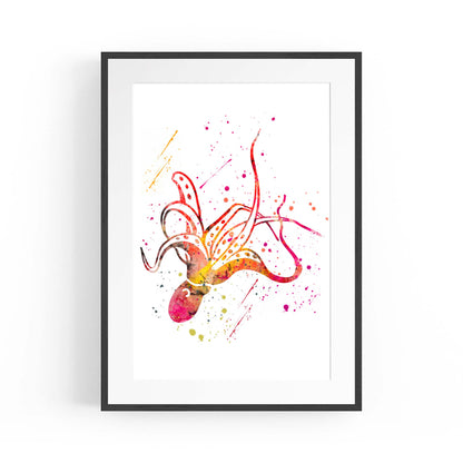 Cute Squid Painting Sealife Nursery Wall Art - The Affordable Art Company