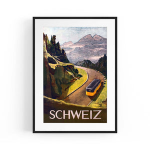 Switzerland Vintage Travel Advert Wall Art - The Affordable Art Company