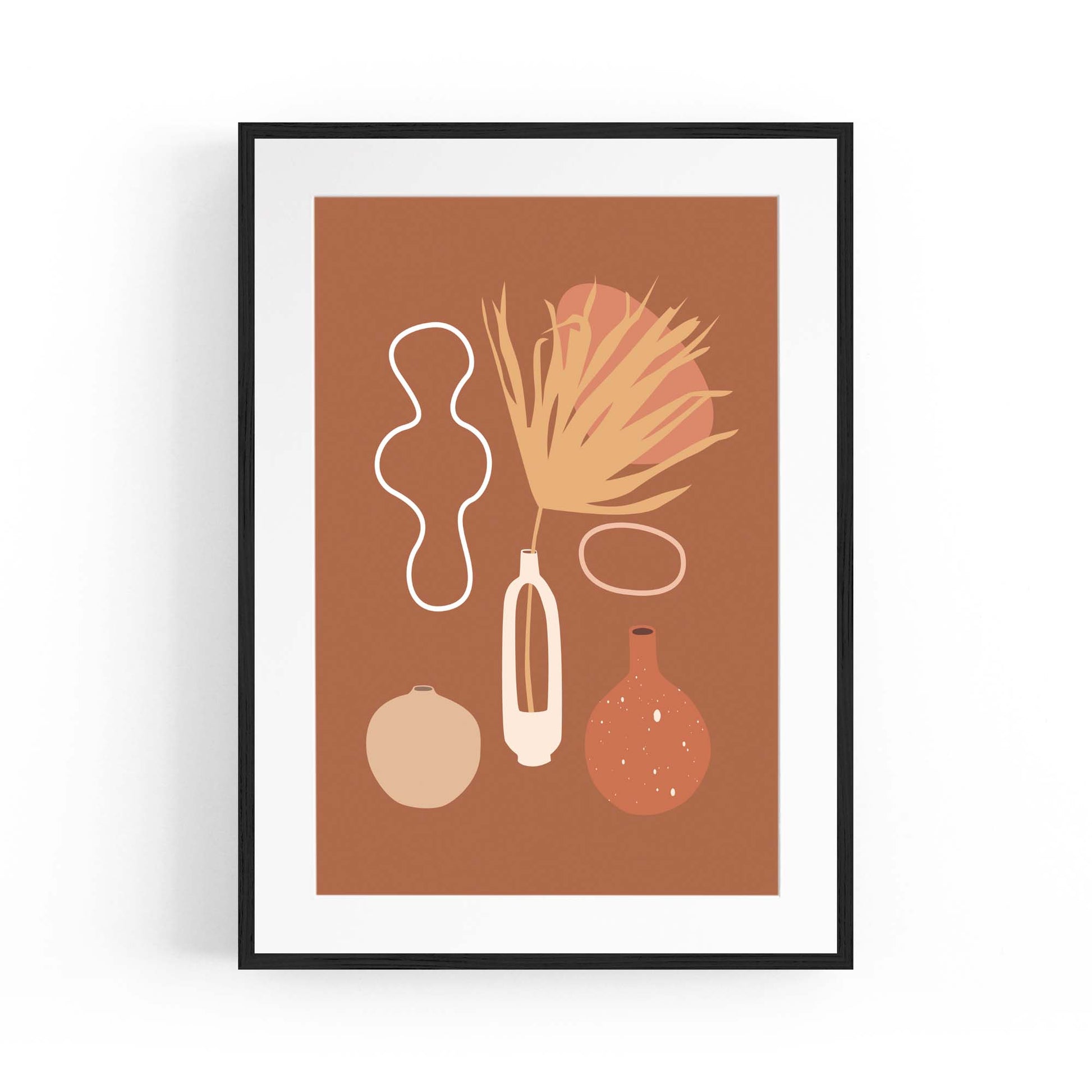 Minimal Plant Abstract Retro Kitchen Wall Art #6 - The Affordable Art Company