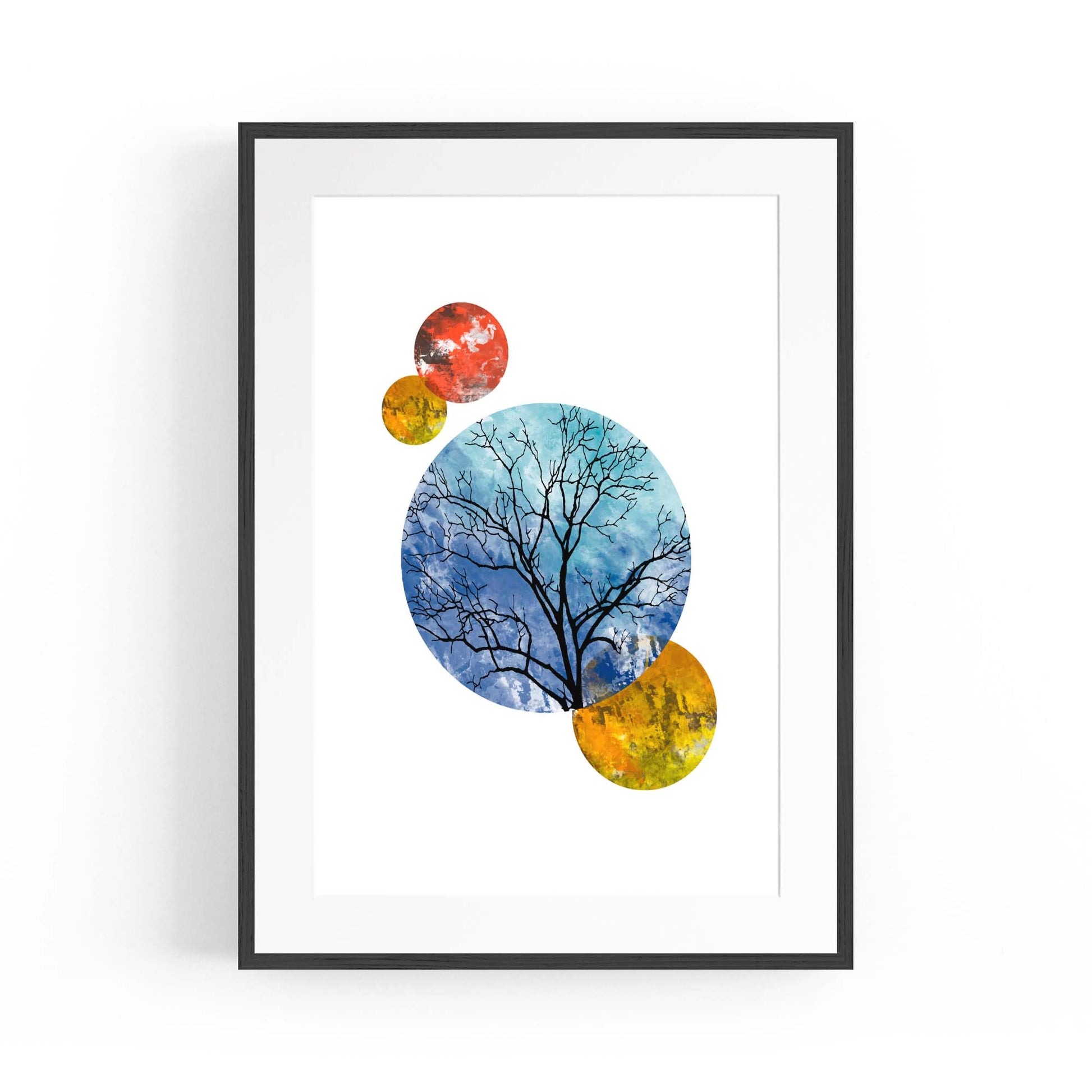 Scandi Circle Landscape Kitchen Minimal Wall Art #5 - The Affordable Art Company